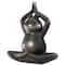 11.5" Yoga Frog In Prayer Position Outdoor Garden Statue